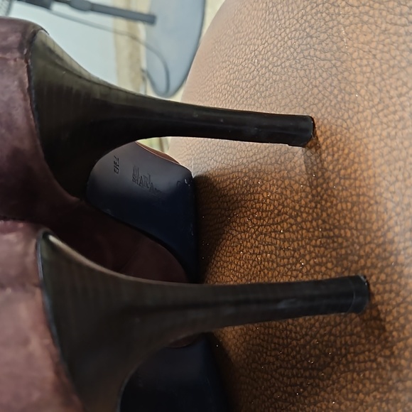 Maria Sharapova for cole haan air Alexa heels Distressed Purple Leather Size 7.5 - Picture 4 of 11